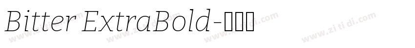 Bitter ExtraBold字体转换